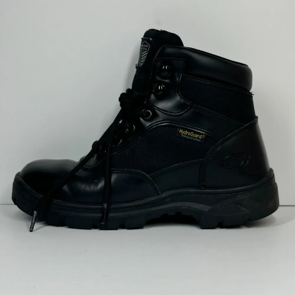 Skechers Wascana Benen Tactical Relaxed Fit Work Boots‎ Men's 7 Waterproof Black